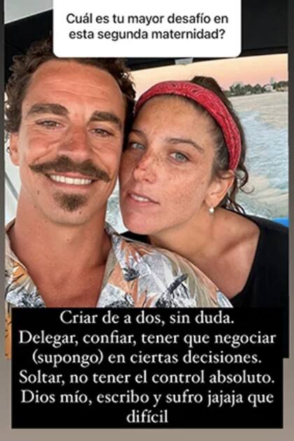 Juana Repetto confesó que siente que será un gran desafío criar a su segundo hijo junto a su marido, Sebastián Graviotto