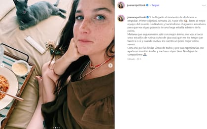 Juana Repetto contó cómo son sus días en la dulce espera y llevó tranquilidad a sus fanáticos (Foto: Instagram/@juanarepettook)