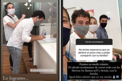 Juana Repetto le contó a sus seguidores la noticia por medio de historias de Instagram