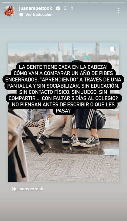 Juana Repetto se fue de vacaciones, recibió críticas de sus seguidores y respondió sin filtro: “¿No piensan?”