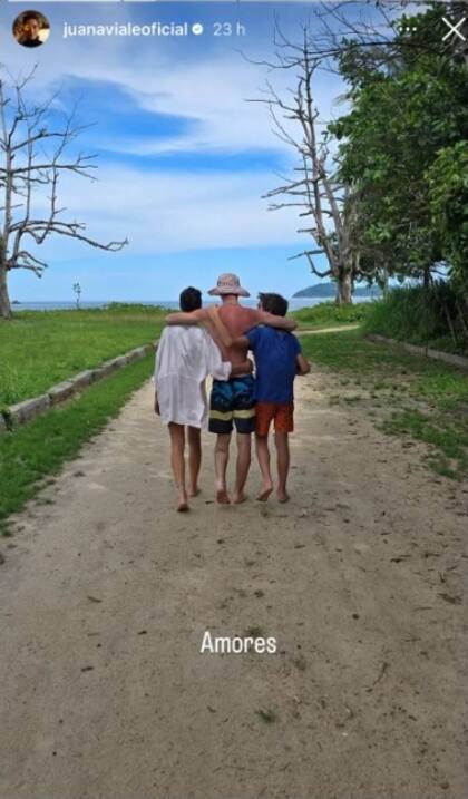 Juana Viale se encuentra de vacaciones junto a sus hijos Silvestre y Alí, fruto de su relación con Gonzalo Valenzuela. La conductora viajó a un destino paradisíaco de Brasil para comenzar 2025 junto al mar y sin su novio, Yago Lange