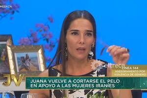 Juanita se cortó el pelo en vivo en apoyo a las mujeres iraníes y Mercedes Ninci la acompañó