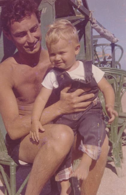 Juana y su papá, Horacio Molina