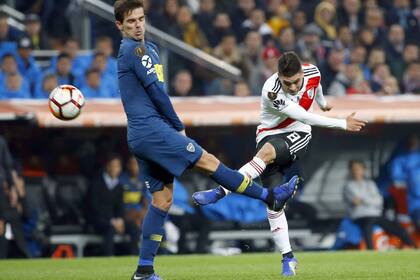 Juanfer Quintero y un gol para toda la historia: en la final de la Copa Libertadores 2018 ante Boca, en Madrid