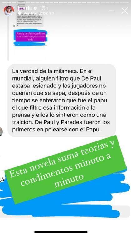Juariu mostró uno de los indicios sobre la ruptura de la relación entre Papu Goméz y el resto de los jugadores de la selección