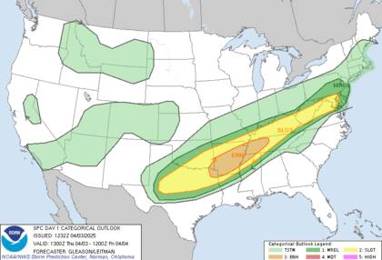 Jueves por la tarde: tormentas severas se intensifican en Arkansas y Tennessee con riesgo de tornados de más de 150 km/h