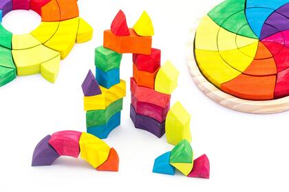 Circulo Cromático de Goethe con base de madera ($499)