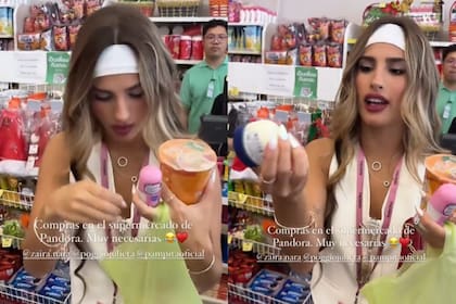 Juli Poggio compró sopa, un desodorante y una vaselina (Foto: Captura de video / Instagram @stephaniedemner)