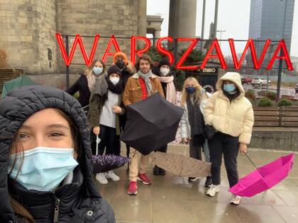 Julia fue invitada a Polonia a pasar las fiestas con amigos