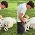 El video de Julián Álvarez con su hijo Amadeo y su mascota que derritió las redes sociales