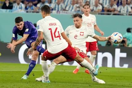 Julián Álvarez convirtió el segundo gol de la Argentina ante Polonia en Qatar 2022