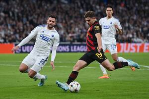 Julián Álvarez fue desde el arranque en el partido entre Manchester City y Copenhague, por la Champions League