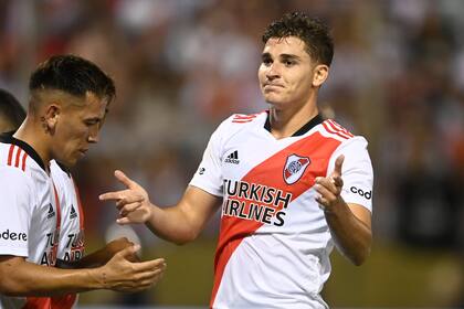 Julián Álvarez y Esequiel Barco, jugadores del River de Gallardo