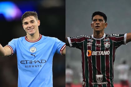 Julián Álvarez y Germán Cano, los delanteros argentinos en los que Manchester City y Fluminense depositan sus esperanzas