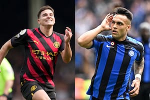 Julián Álvarez y Lautaro Martínez estarán mano a mano por la final de la UEFA Champions League 2022-23