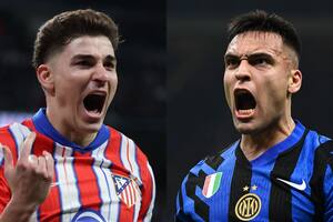 Julián Álvarez y Lautaro Martínez, los dos 9 de la selección argentina, se verán las caras este miércoles, por la Champions League