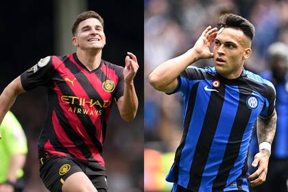 Julián Álvarez y Lautaro Martínez, mano a mano por la final de la UEFA Champions League