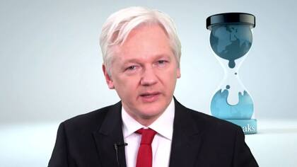 Julian Assange en una videoconferencia a principios de este mes