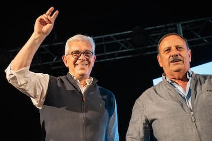 Julián Domínguez y el gobernador de La Rioja, Ricardo Quintela