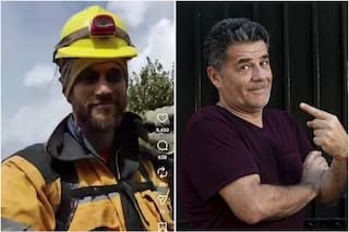 Jerónimo, el hijo de Julián Weich, se unió como brigadista para combatir los incendios en Chubur