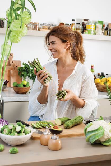Juliana Awada, en la cocina