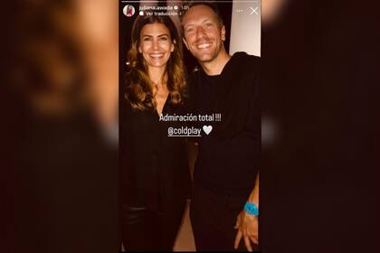 Juliana Awada posó con Chris Martin (Foto: Instagram @juliana.awada)