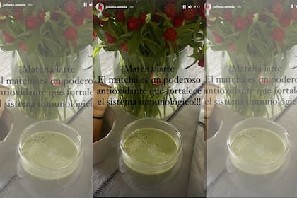 Juliana Awada recomendó el matcha latte en sus redes sociales