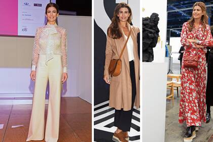 Juliana Awada y tres looks diferentes, con color