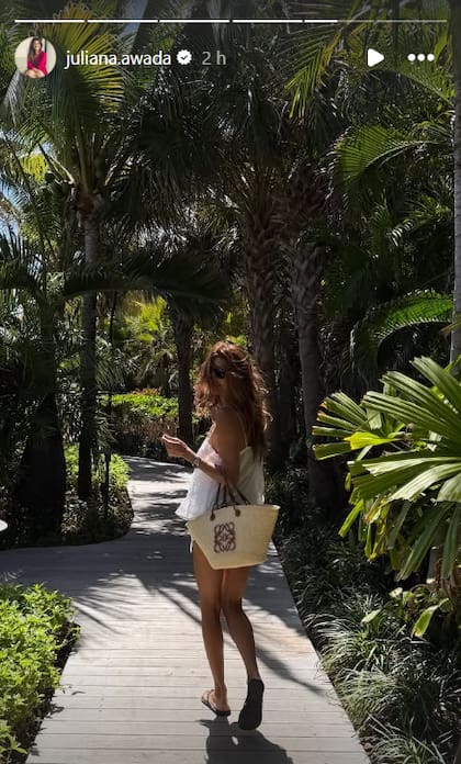 Juliana con todo su estilo disfrutando de un viaje relajante (Foto: @juliana.awada)