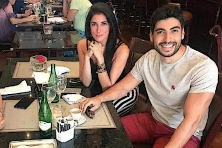 Juliana Santillán con Facundo Moyano, en 2018