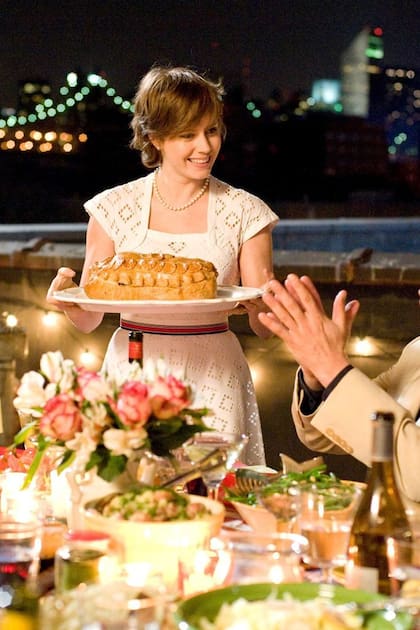 Julie en la película Julie and Julia al presentar el pato deshuesado envuelto en masa de hojaldre