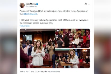 Julie Menin se convirtió en la nueva presidenta del Consejo Municipal de Nueva York