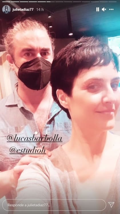 Julieta Díaz compartió las imágenes de su nuevo look junto a su peluquero