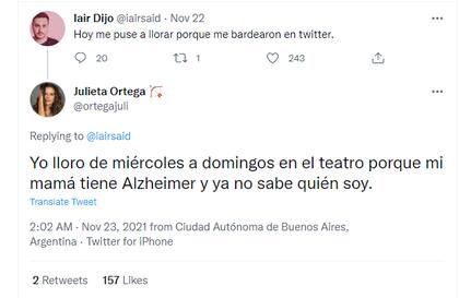 Julieta Ortega publicó una frase que se prestó a la mala interpretación de los usuarios