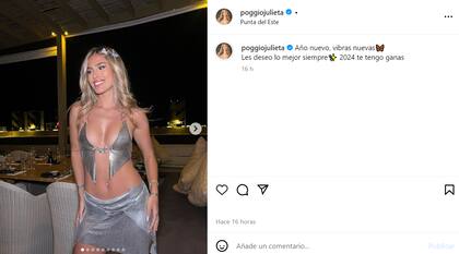 Julieta Poggio le deseó feliz año nuevo a sus seguidores