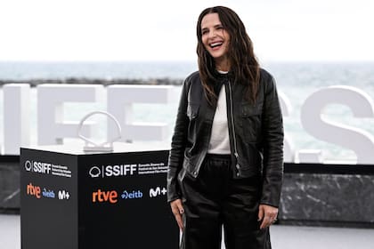 Juliette Binoche, este sábado, en San Sebastián