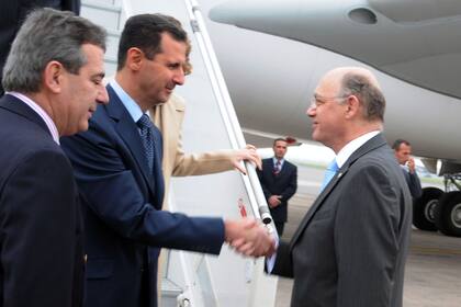 Julio 2 de 2010. El Canciller Héctor Timerman recibe al presidente de la República Arabe Siria, D.Bachar Al Assad