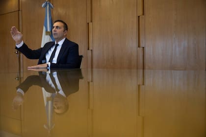 Julio Cordero, durante la charla con LA NACION, relativizó que el proyecto de reforma laboral se haya postergado para febrero