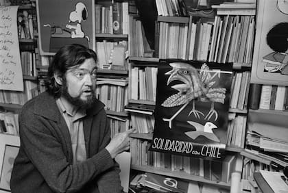 Julio Cortázar en París, en 1974