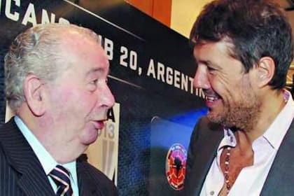 Julio Grondona y Marcelo Tinelli