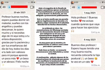 Julio Iglesias difundió chats en medio de la polémica (Capturas: Instagram @julioiglesias)