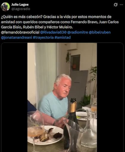 Julio Lagos publicó un video desafiando a Fernando Bravo