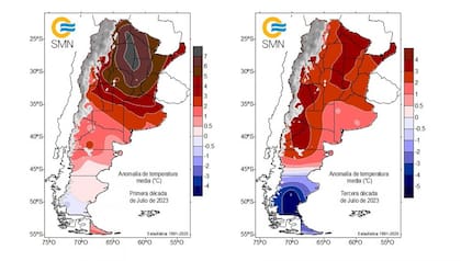 Julio registró temperaturas récord en todo el mundo y la Argentina no fue la excepción