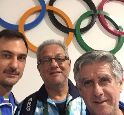 Julio Velasco con sus compatriotas Raúl Lozano y Juan Manuel Cichello