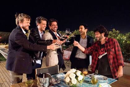 Juna Gil Navarro, Ludovico Di Santo, Luciano Castro, Juan Minujín y Pablo Rago