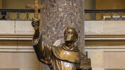 Una estatua de Junípero Serra, en Washington