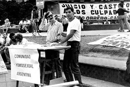 Junto a Carlos Jáuregui, en una foto de archivo de la CHA, donde Cigliutti militó desde principios de los 90