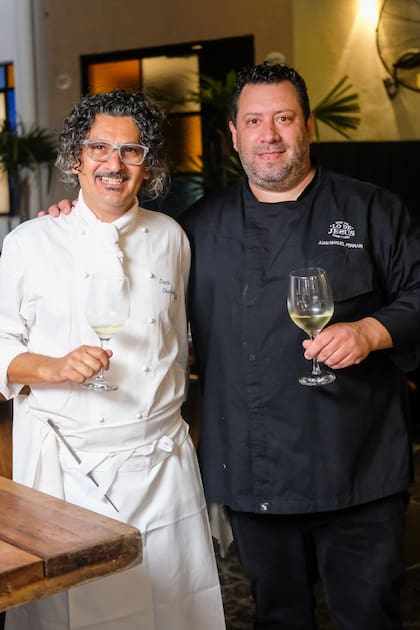 Junto a Juan Manuel Ferrari, jefe de cocina de La Malbequería