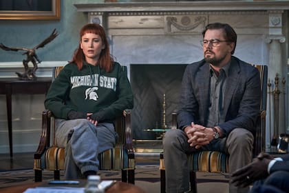 Junto a Leonardo DiCaprio en No mires arriba