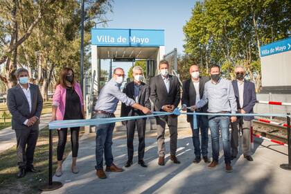 Junto a Massa, Meoni inaugura la estación de Villa de Mayo